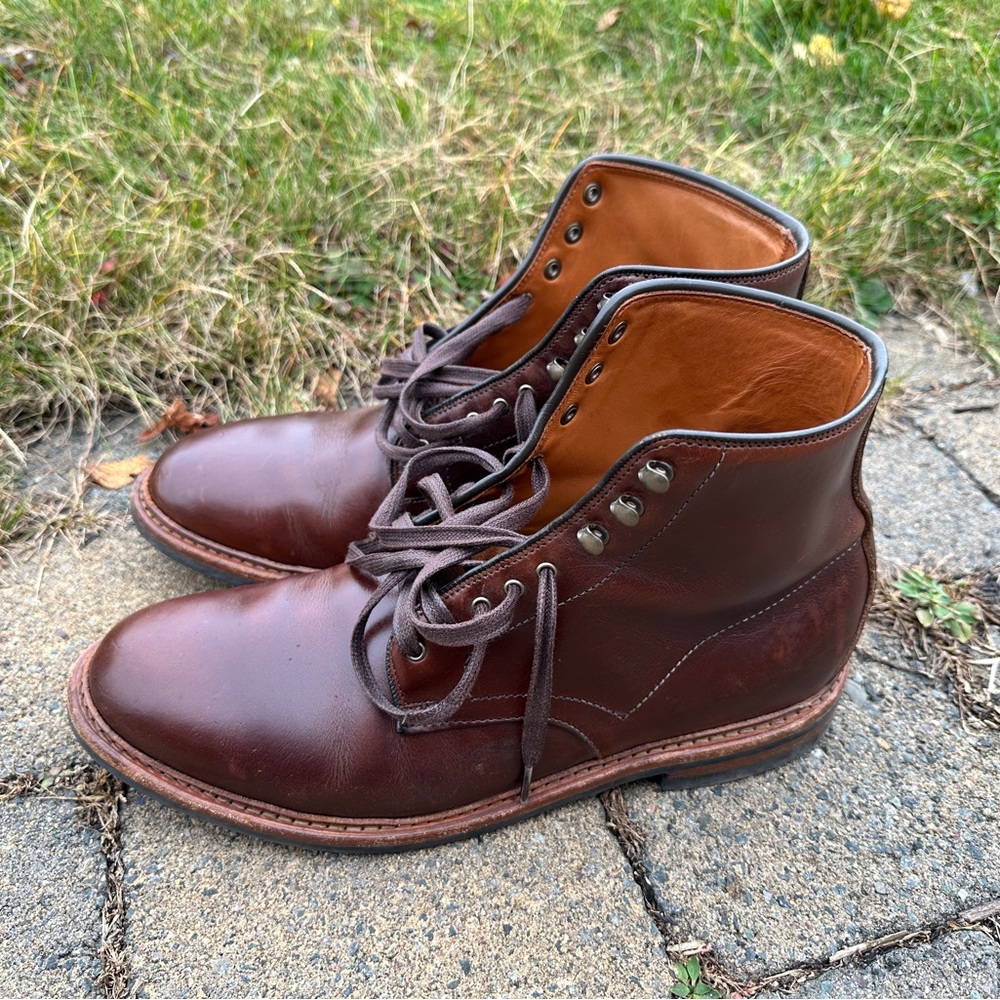Allen Edmonds Higgins Mill Boots in Horween brown chromexcel leather